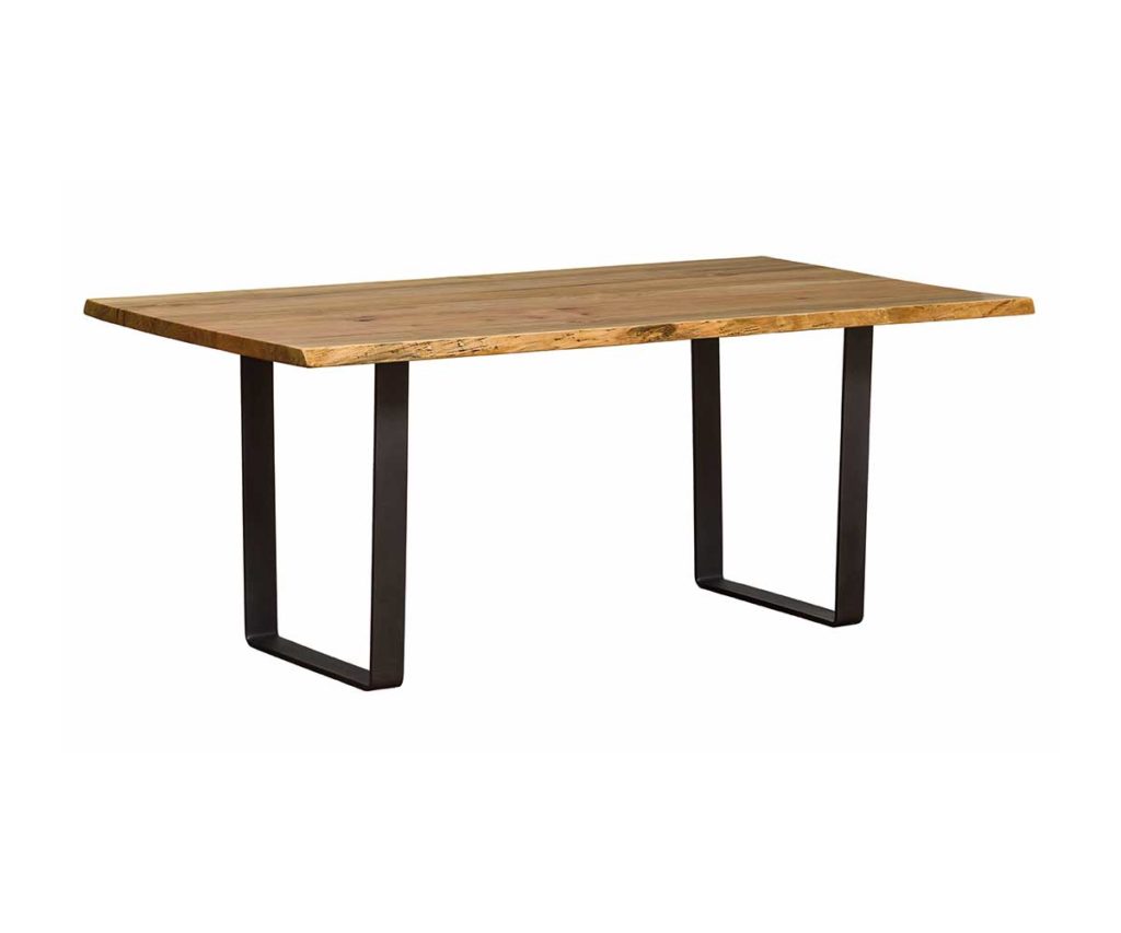 Live Edge Dining Table with U Base - The Factory Furniture