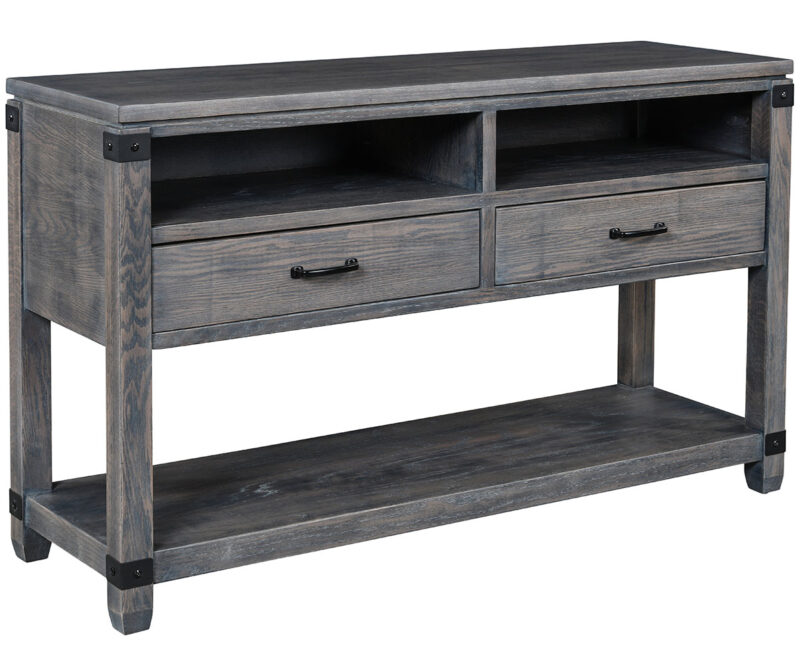 Antigo Sofa Table with Metal Brackets