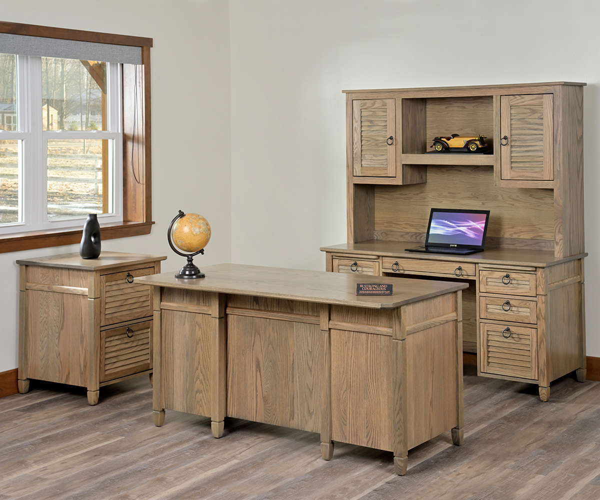 Aden Park Credenza Desk And Hutch - Image 3
