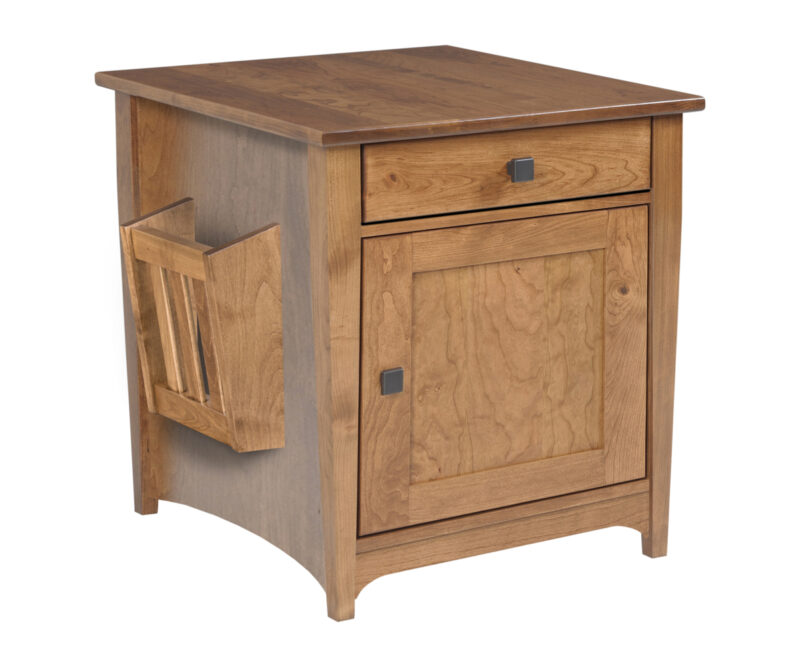 Woodland Shaker Enclosed End Table with Magazine Rack